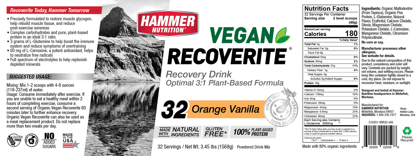 Recoverite Bio Vegan - Orange Vanille