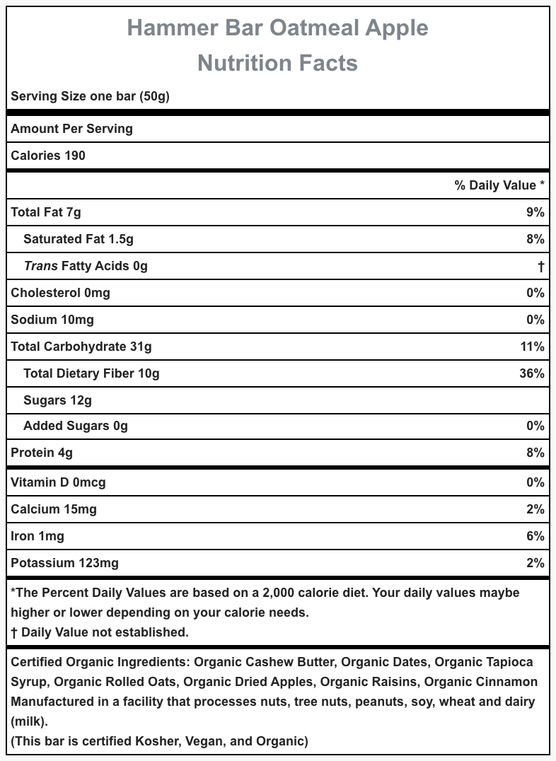 hammer-bar-oatmeal-apple-hammer-nutrition-canada