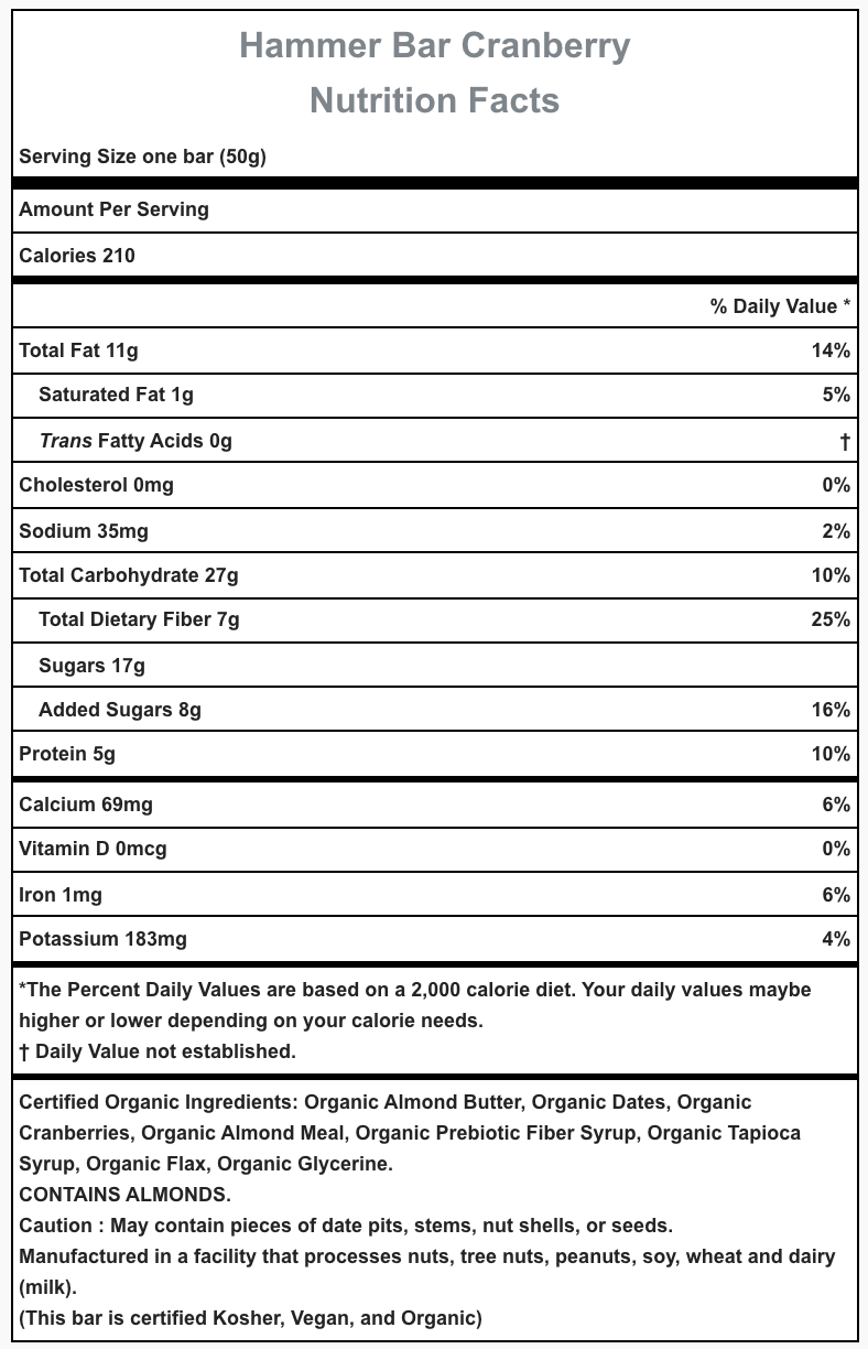 Hammer Bar Cranberry Hammer Nutrition Canada